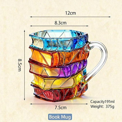 Unique Stacked Books Coffee Mug